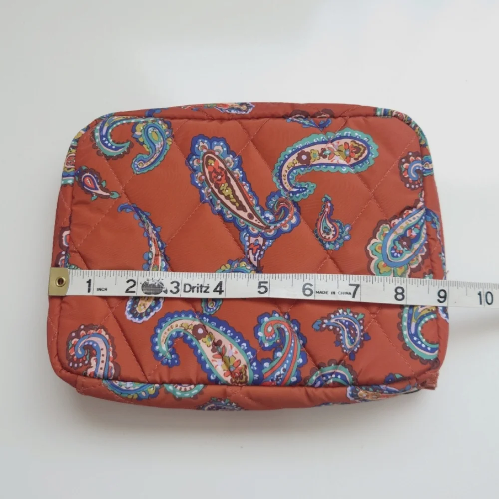 VERA BRADLEY Manor Paisley Essential Cord Organizer Cosmetic Bag Ultralight